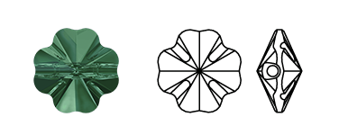 3011 Swarovski Clover Crystal Buttons
