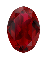 Swarovski 4120 Oval Fancy Stone 8x6mm Scarlet (Unfoiled) Ignite