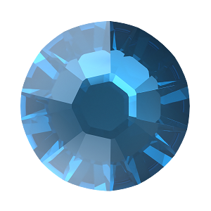 Swarovski 2038 Hot Fix Xilion Flatback Rhinestones SS10 Capri Blue Nightfall (1,440 Pieces)