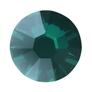 Swarovski 2038 Hot Fix Xilion Flatback Rhinestones SS 6 Emerald Nightfall (1,440 Pieces)