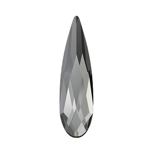 Swarovski 2304 Raindrop Flatback Rhinestones 10x2.8mm Crystal Urban Grey 
