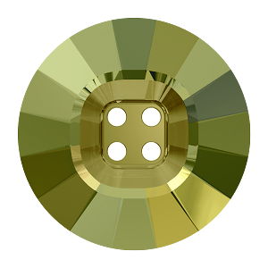 Swarovski 3018 Rivoli Button (4 Holes) 14mm Crystal Iridescent Green Unfoiled (48 Pieces)