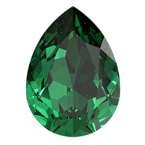 Swarovski 4320 Pear Fancy Stone 10x7mm Majestic Green 