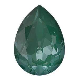 Swarovski 4320 Pear Fancy Stone 14x10mm Crystal Pine Green Ignite (LacquerPro) 