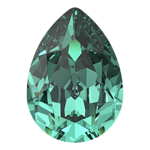 Swarovski 4320 Pear Fancy Stone 10x7mm ReCreated Caribbean Green 