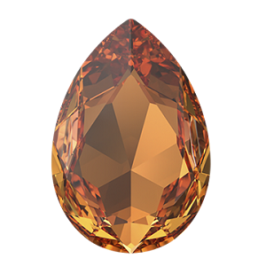Swarovski 4327 Pear Fancy Stone 30x20mm Dark Orange (TCF) (24 Pieces)