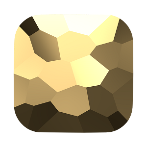 Swarovski 5035 Fantasy Square Bead 6mm Crystal Aurum 