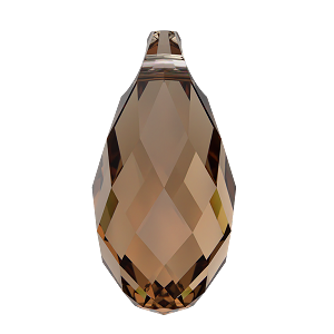 Swarovski 6010 Briolette Pendant 11x5.5mm ReCreated Light Smoked Topaz 