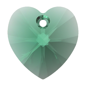 Swarovski 6228 Xilion Heart Pendant 10.3x10mm Majestic Green 