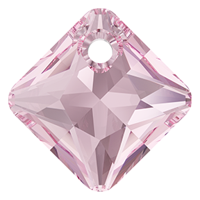 Swarovski 6431 Princess Cut Pendant 16mm Light Rose