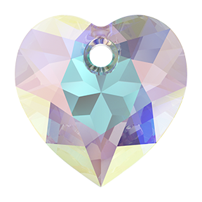 Swarovski 6432 Heart Cut Pendant 8mm Crystal AB