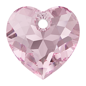 Swarovski 6432 Heart Cut Pendant 10.5mm Light Rose
