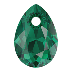 Swarovski 6433 Pear Cut Pendant 16mm Emerald +