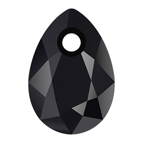 Swarovski 6433 Pear Cut Pendant 16mm Jet